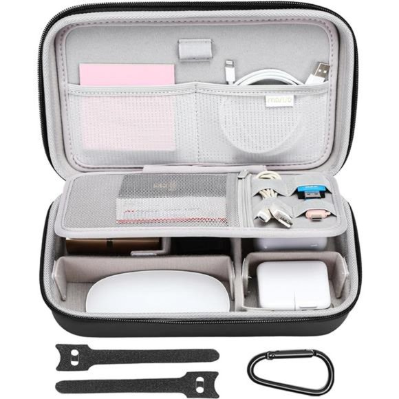Electronic Organizer Travel Case Compatible with MacBook Power Adapter